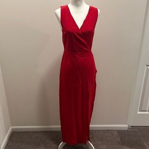 Myne Women’s Red V Neck Dress